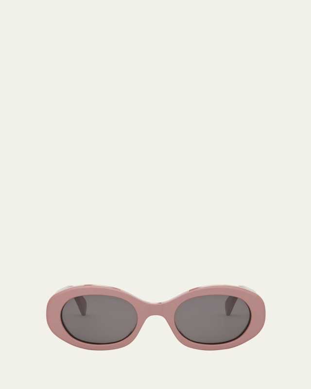 Triomphe Acetate Oval Sunglasses